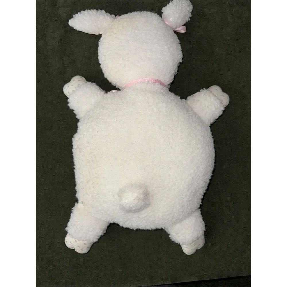 Vtg Embroidered Cross Stitch Plush Stuffed‎ Lamb Animal 19